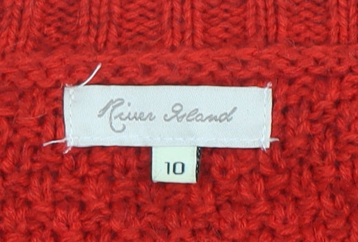 Womens UK Size 10 River Island Red Pullover Jumper
