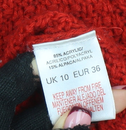 Womens UK Size 10 River Island Red Pullover Jumper