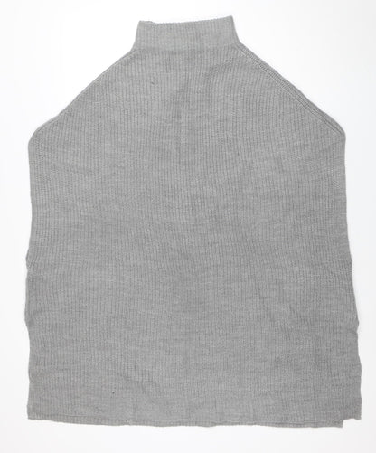 Womens UK Size 18-20 Yours Grey Cape Jumper
