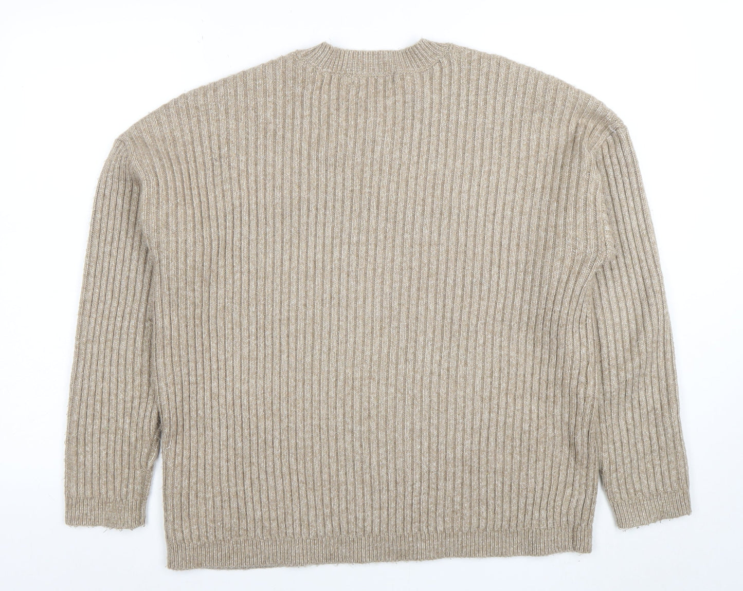 Womens UK Size M Marks and Spencer Beige Pullover Jumper