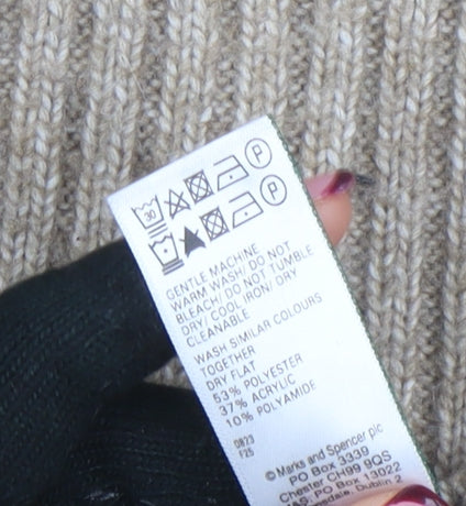 Womens UK Size M Marks and Spencer Beige Pullover Jumper