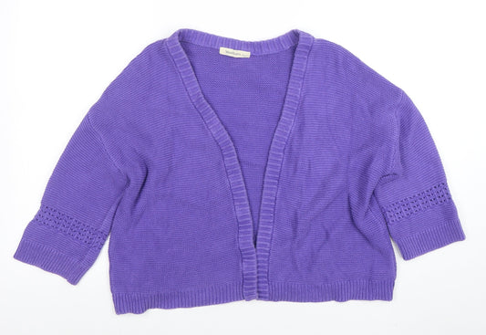Womens UK Size M Woolovers Purple Cardigan Jumper