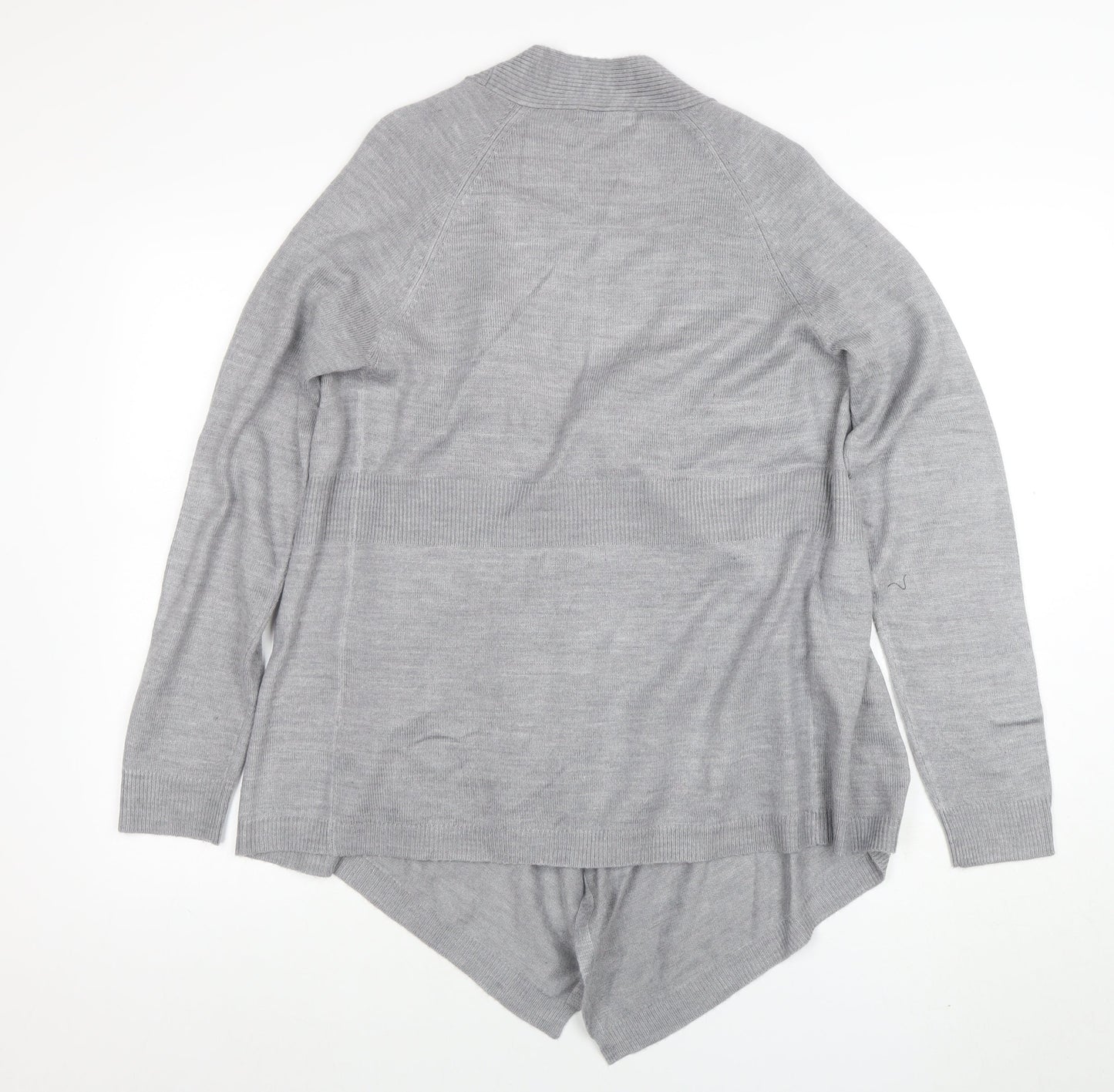 TU Women’s Grey Knit Long Sleeve Open Cardigan Size 12