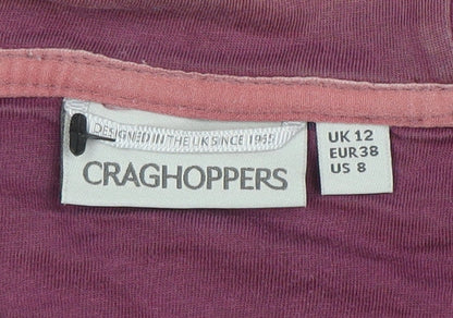 Womens UK Size 12 Craghoppers Purple Full Zip Hoodie