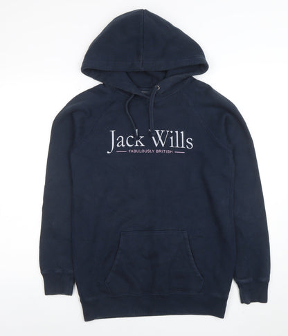 Womens UK Size 8 Jack Wills Blue Pullover Hoodie
