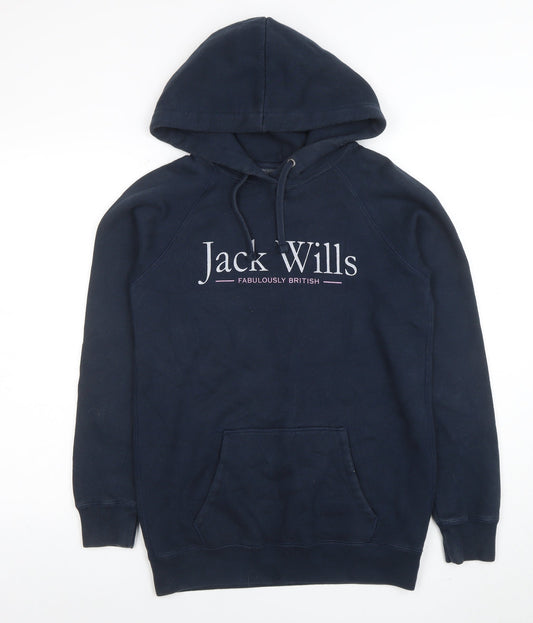 Womens UK Size 8 Jack Wills Blue Pullover Hoodie