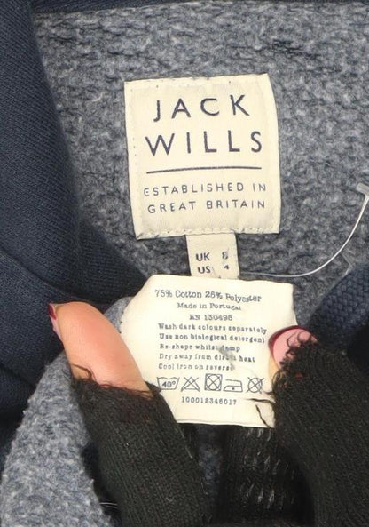 Womens UK Size 8 Jack Wills Blue Pullover Hoodie