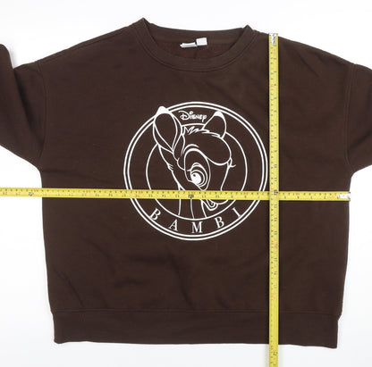 Womens UK Size M Disney Brown Pullover Sweatshirt