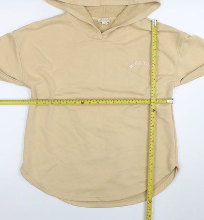 Womens UK Size M River Island Beige Pullover Hoodie