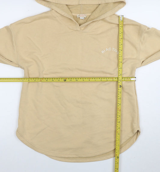 Womens UK Size M River Island Beige Pullover Hoodie