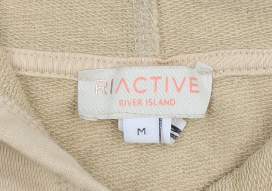 Womens UK Size M River Island Beige Pullover Hoodie
