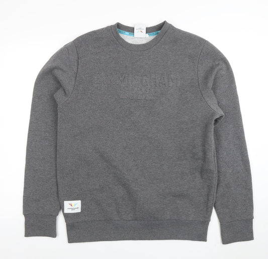Mens UK Size L Commonwealth Games Grey Pullover Sweatshirt