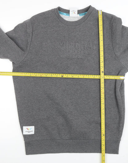 Mens UK Size L Commonwealth Games Grey Pullover Sweatshirt