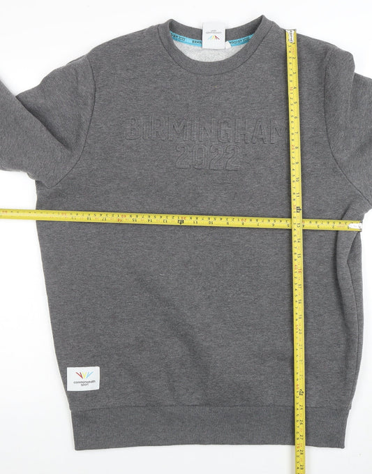 Mens UK Size L Commonwealth Games Grey Pullover Sweatshirt