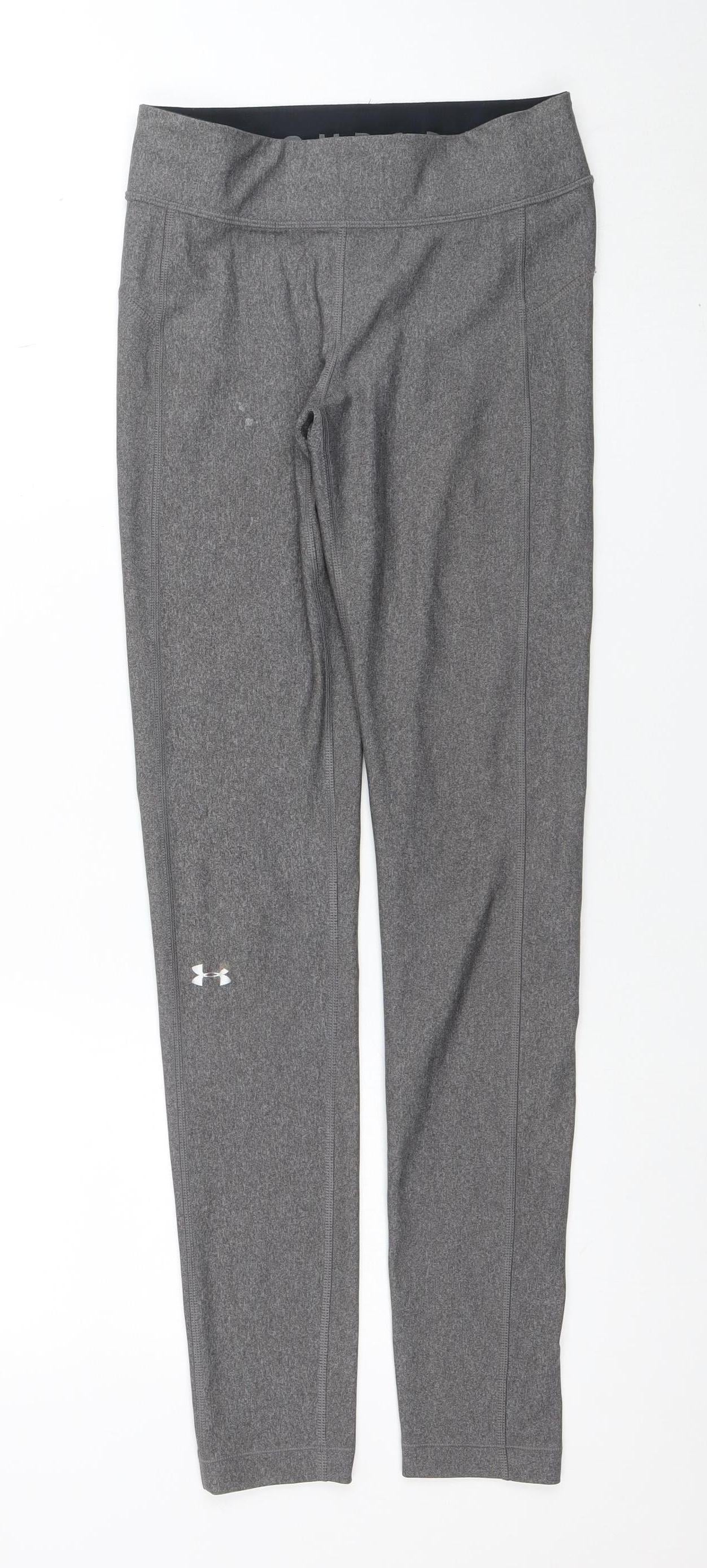 Womens UK Size S Under armour Slim Fit Compression Grey Leggings