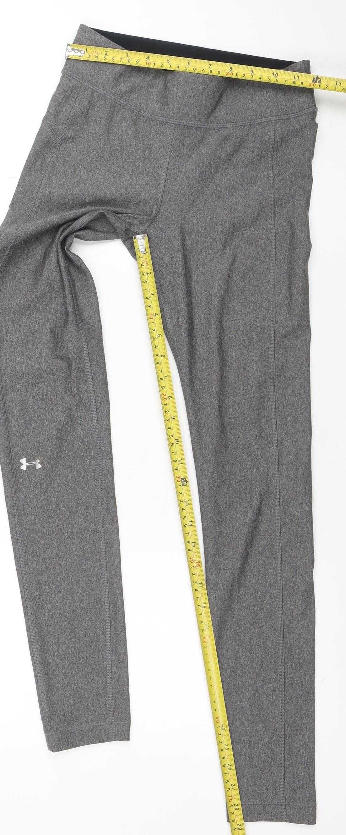 Womens UK Size S Under armour Slim Fit Compression Grey Leggings