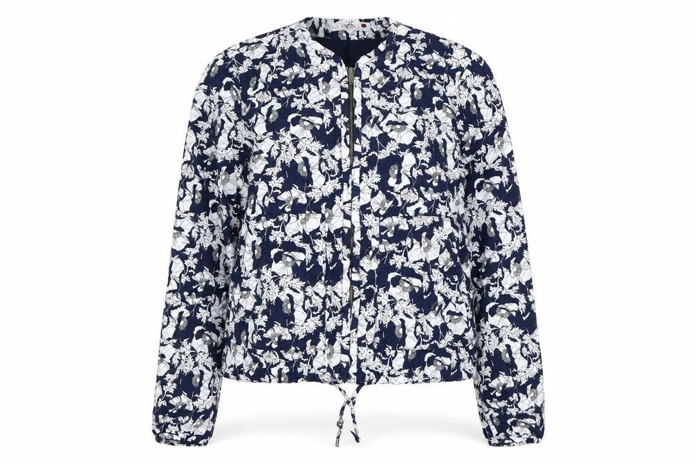 Womens UK Size 10 Zara Blue Bomber Jacket