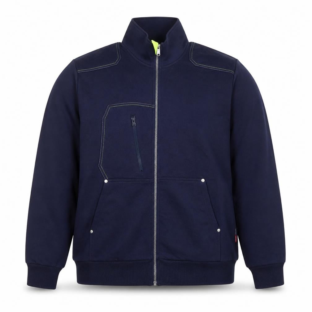 Mens UK Size 2XL Fristads Kansas Blue Full Zip Sweatshirt