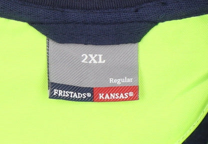 Mens UK Size 2XL Fristads Kansas Blue Full Zip Sweatshirt