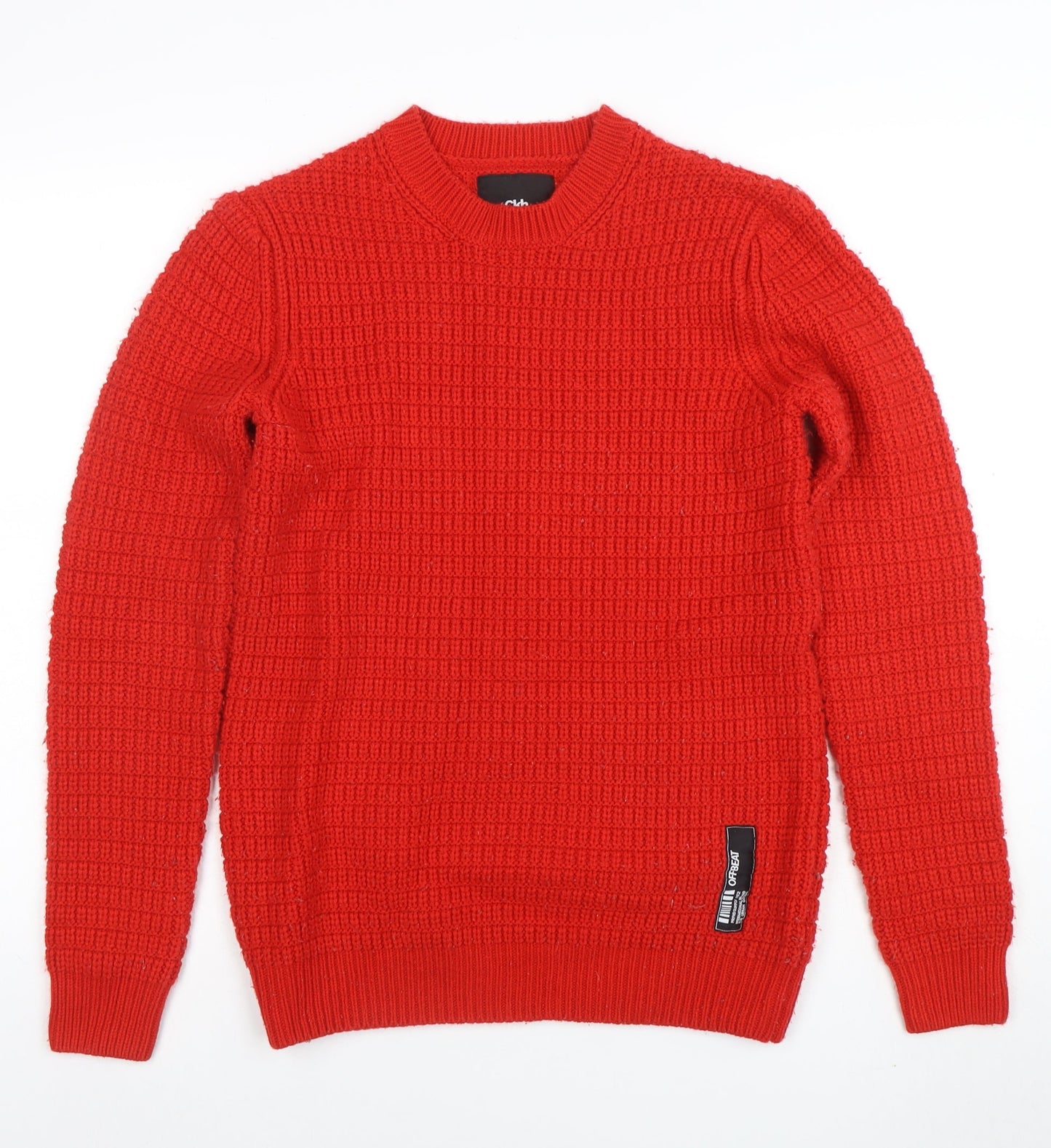 Womens UK Size XS Clockhouse Red Pullover Jumper