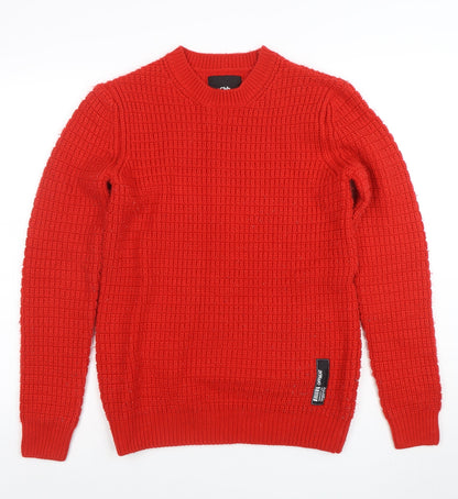 Womens UK Size XS Clockhouse Red Pullover Jumper