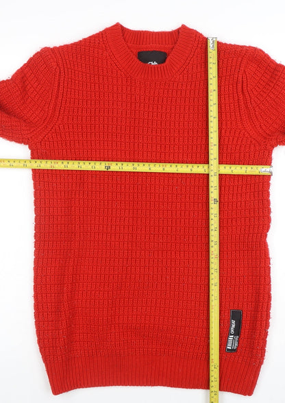 Womens UK Size XS Clockhouse Red Pullover Jumper