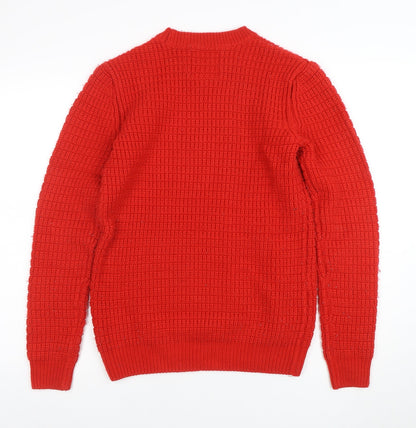 Womens UK Size XS Clockhouse Red Pullover Jumper