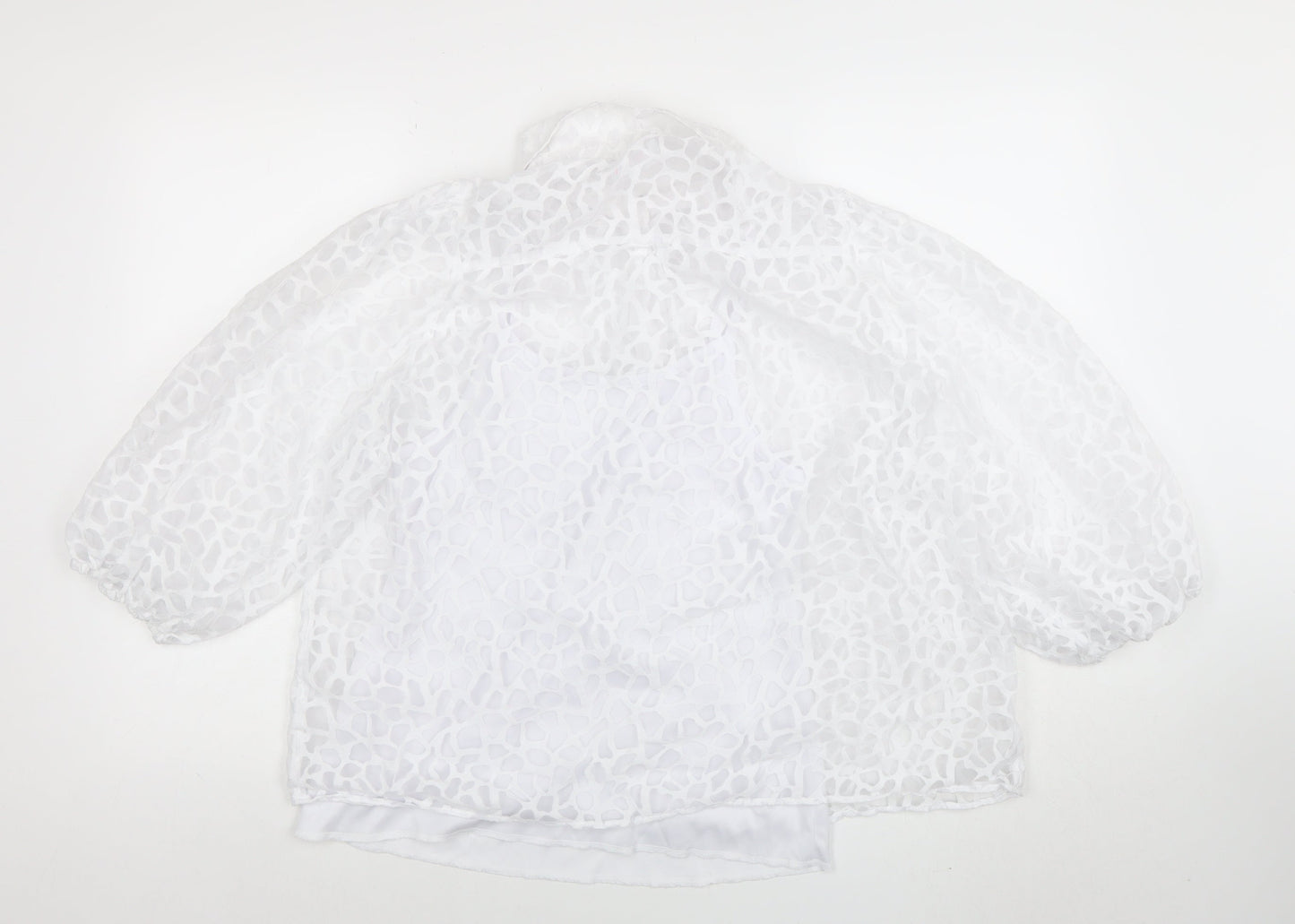 Womens UK Size 14 SAVIION White Tunic Blouse
