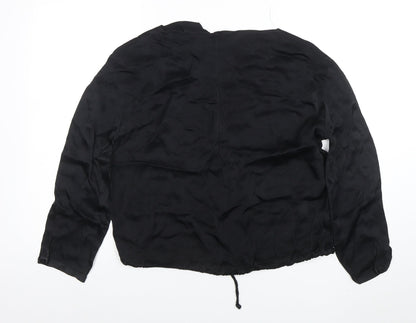 Womens UK Size S Zara Black Cropped Blouse