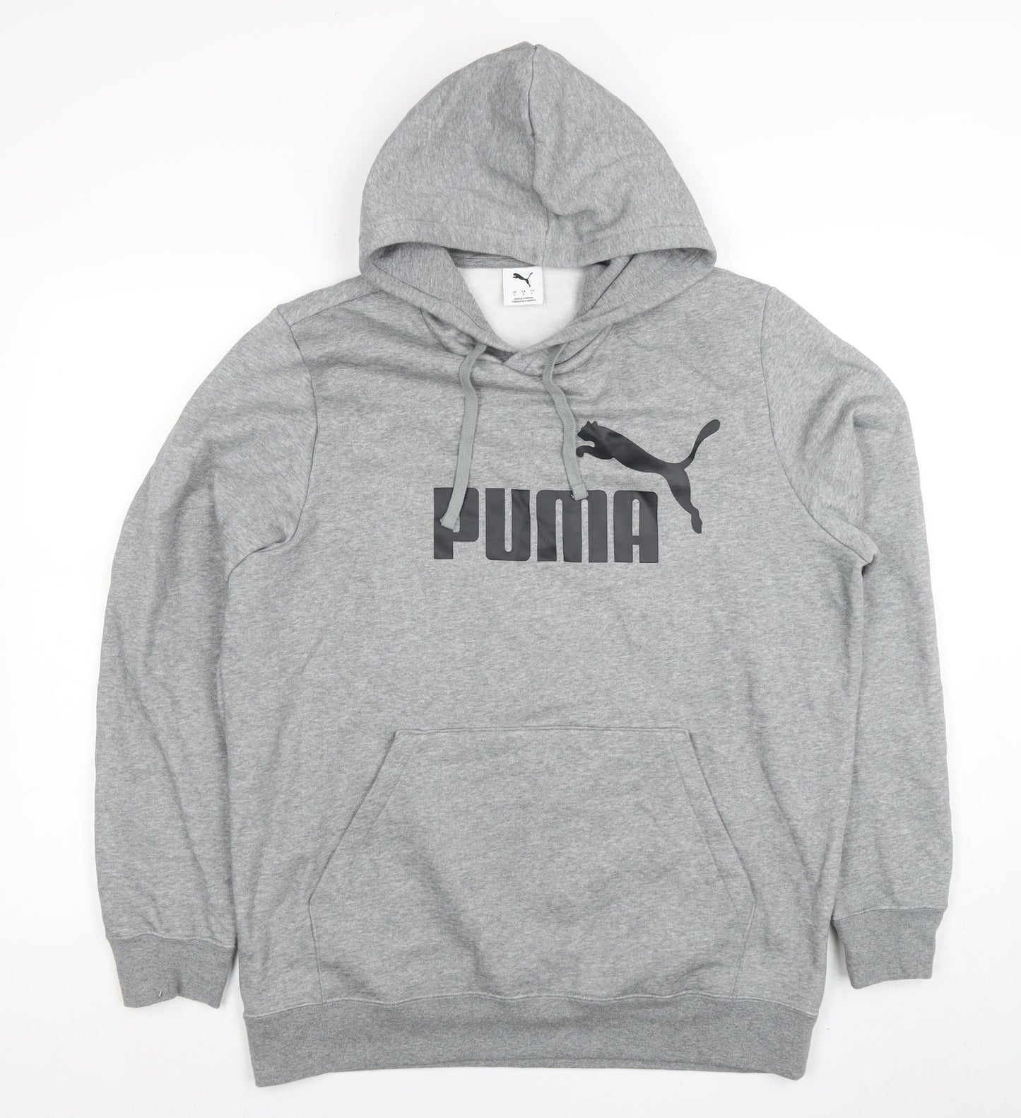 Mens UK Size L PUMA Grey Pullover Hoodie