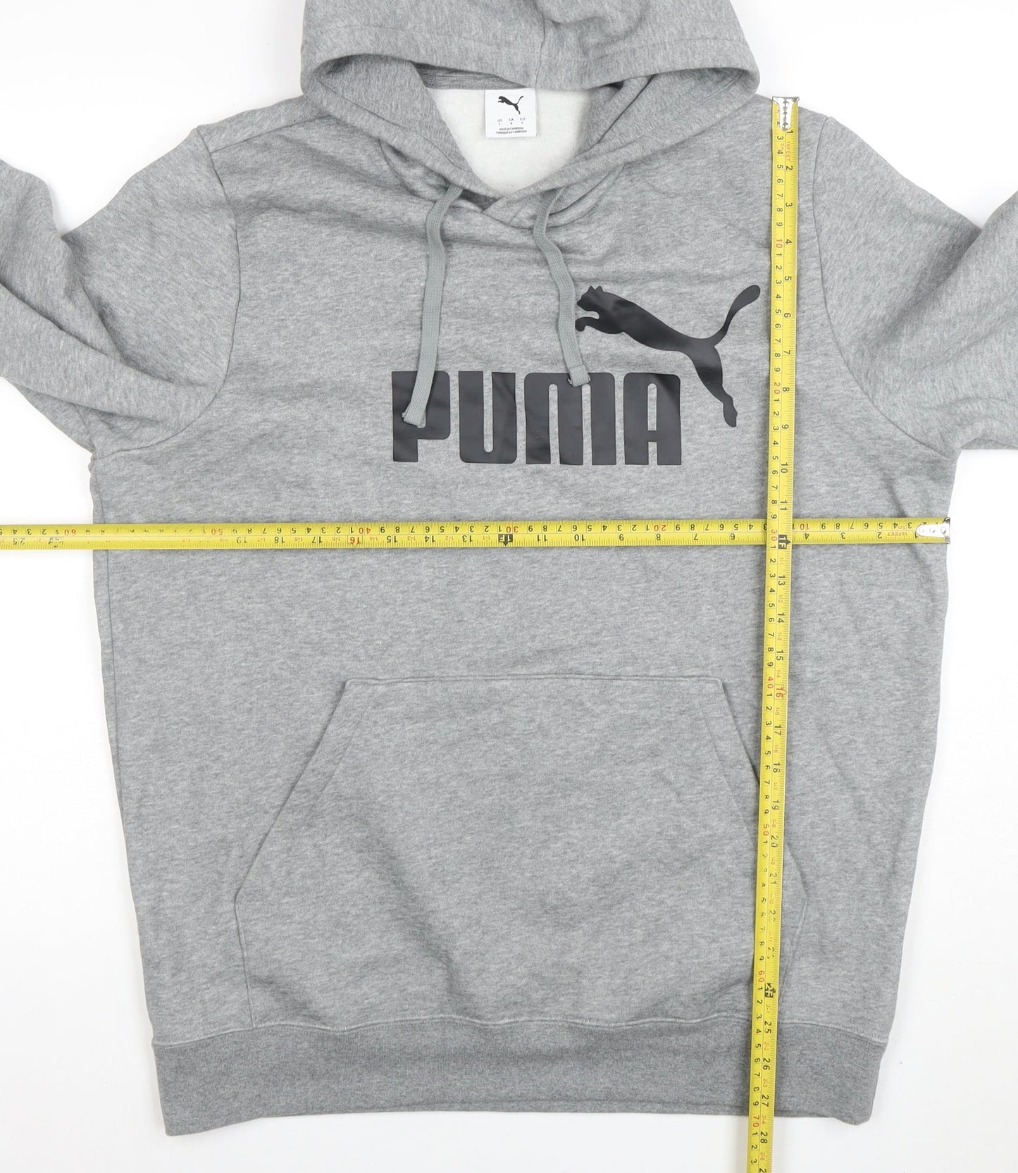 Mens UK Size L PUMA Grey Pullover Hoodie