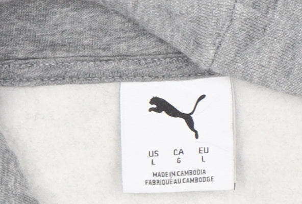 Mens UK Size L PUMA Grey Pullover Hoodie