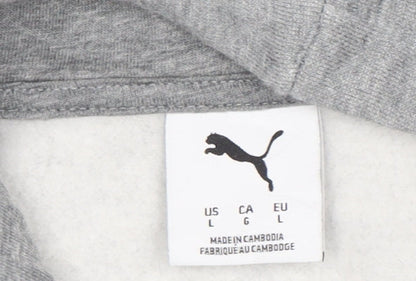 Mens UK Size L PUMA Grey Pullover Hoodie