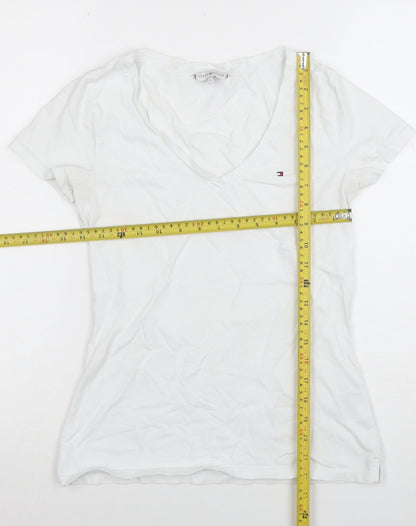 Womens UK Size S Tommy Hilfiger White Basic T-Shirt