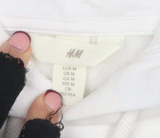 Womens UK Size 12 H&M White Pullover Hoodie