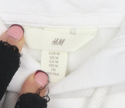 Womens UK Size 12 H&M White Pullover Hoodie