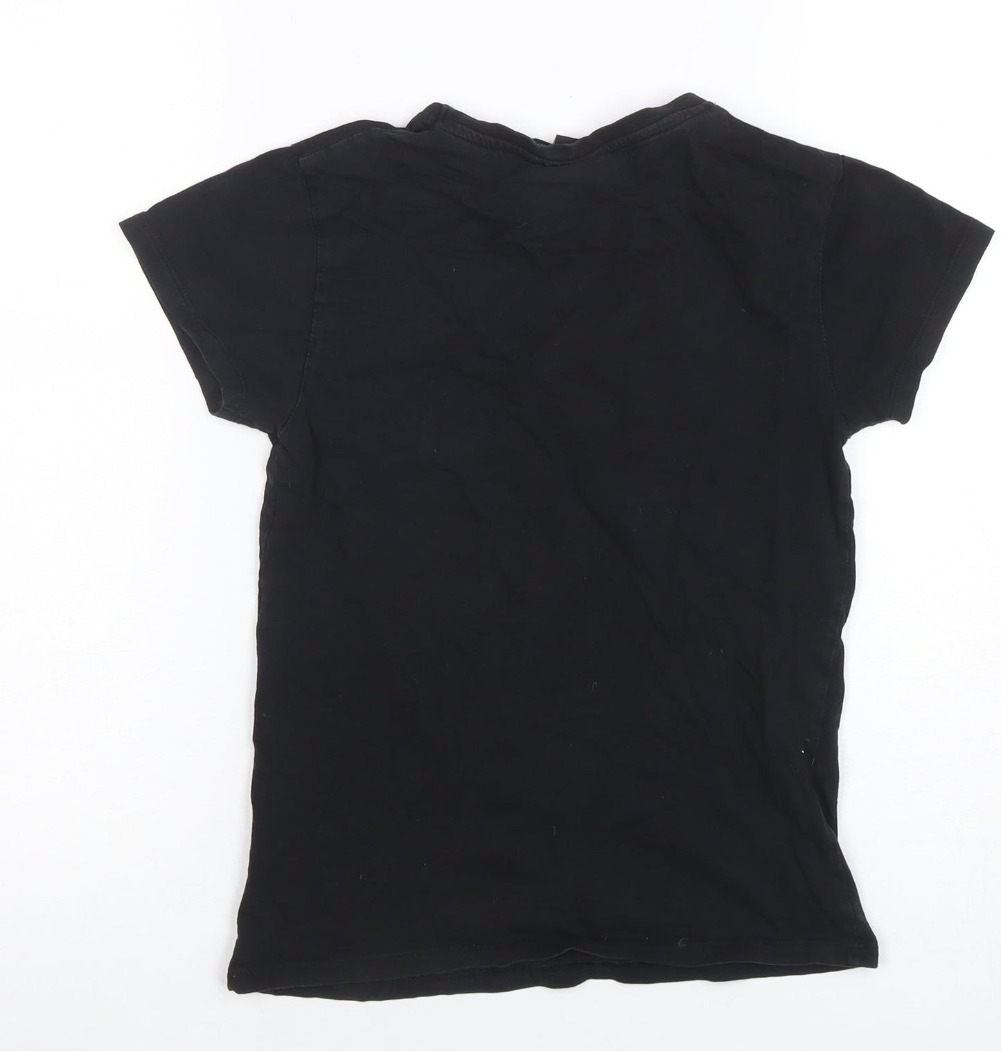 Womens UK Size 4 Harry Potter Black Basic T-Shirt
