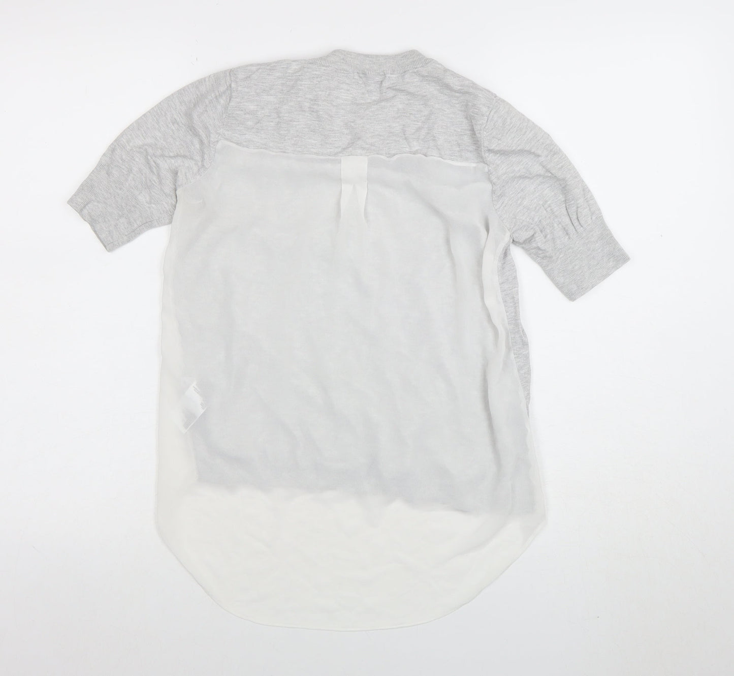Womens UK Size L Karen Millen Grey Tunic Blouse