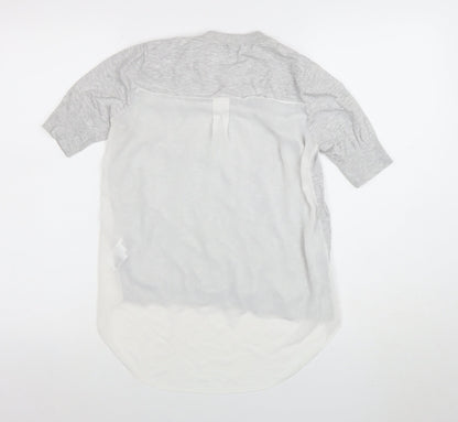 Womens UK Size L Karen Millen Grey Tunic Blouse