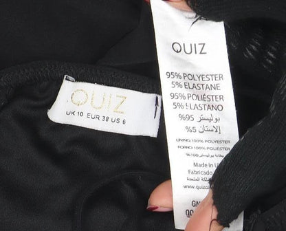 Womens UK Size 10 Quiz Bodycon Dress