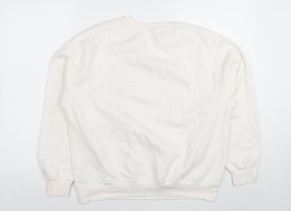 Womens UK Size M Dunnes White Pullover Sweatshirt