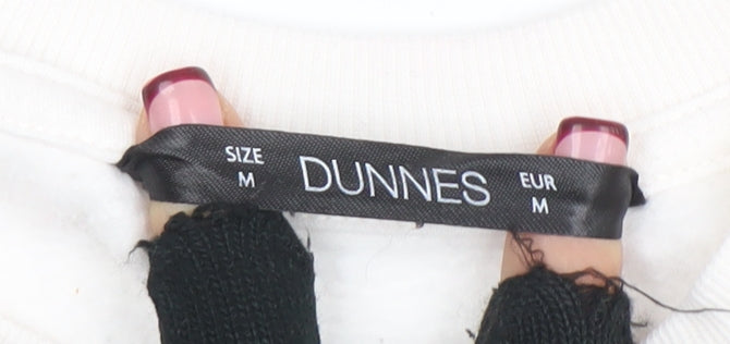 Womens UK Size M Dunnes White Pullover Sweatshirt