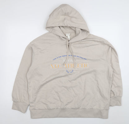Womens UK Size 12 H&M Beige Pullover Hoodie