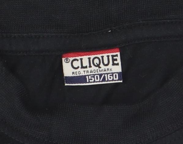 Boys UK Size 14-15 Years Cilque Black Basic T-Shirt