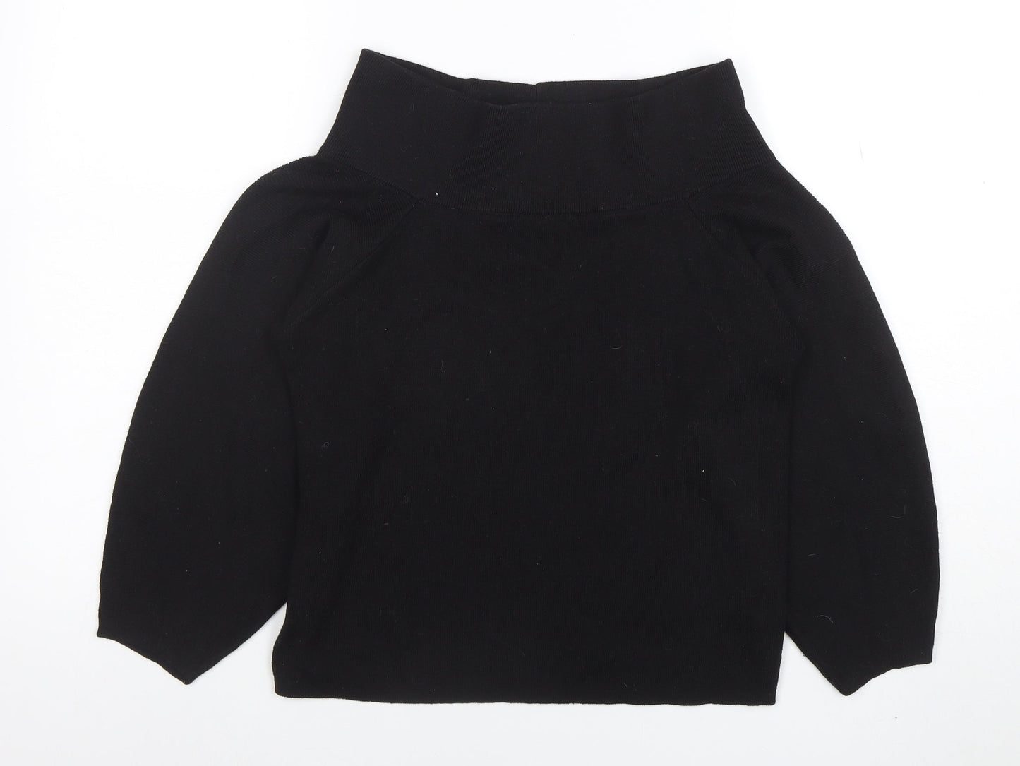 Womens UK Size XS Zara Black Basic Blouse