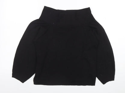 Womens UK Size XS Zara Black Basic Blouse