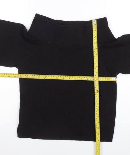 Womens UK Size XS Zara Black Basic Blouse