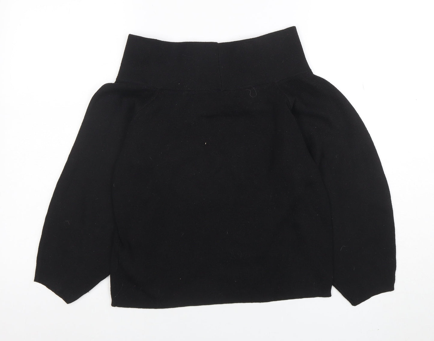 Womens UK Size XS Zara Black Basic Blouse