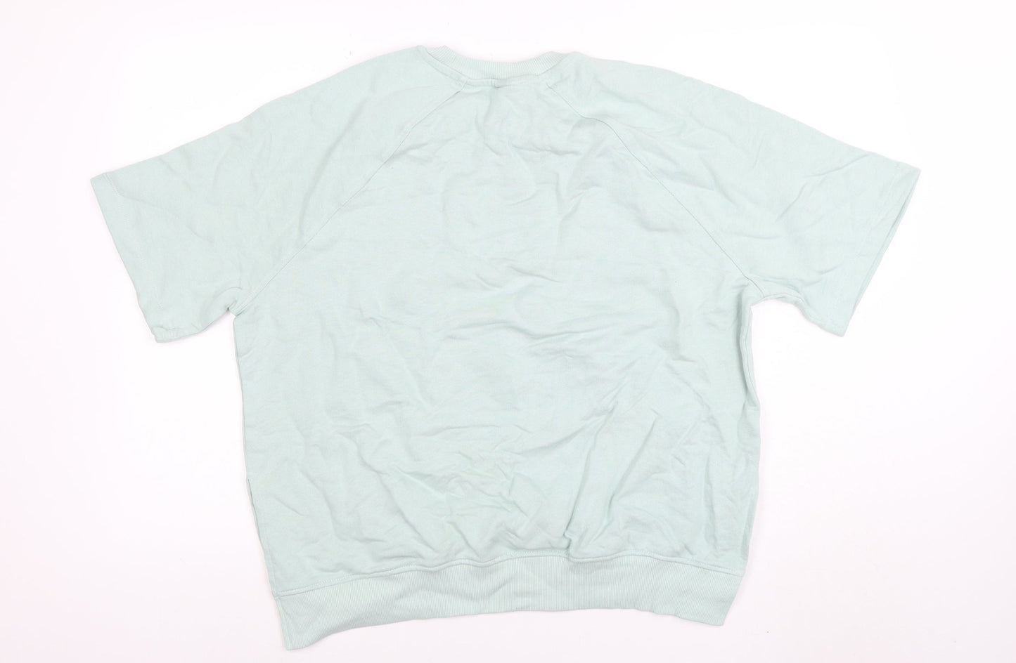 Womens UK Size 10 H&M Green Basic T-Shirt