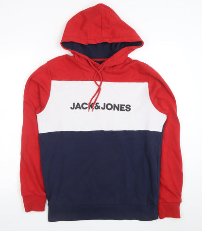 Mens UK Size M JACK & JONES Multicoloured Pullover Hoodie